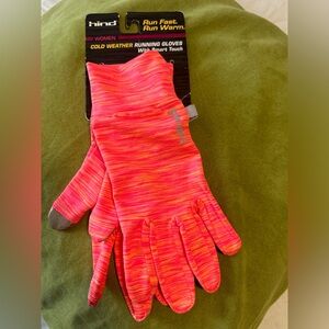 Hind Women's Pink Cold Weather Running Gloves